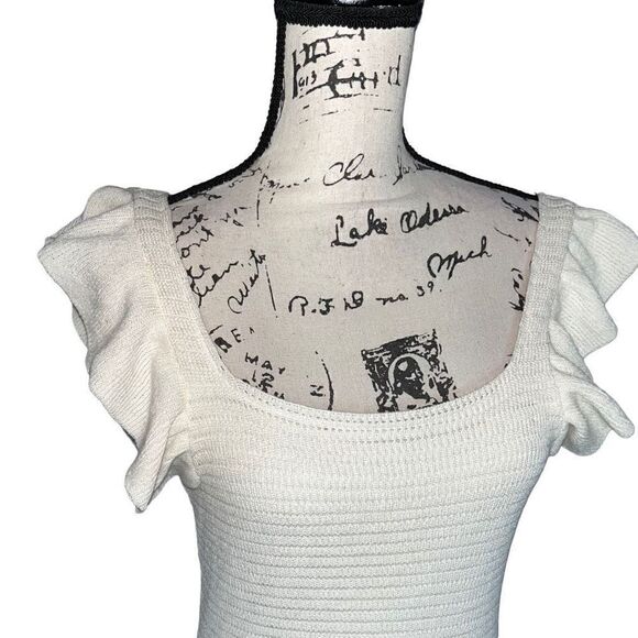 New Anthropologie white crochet dress small - Picture 3 of 8